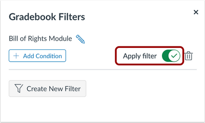 Apply filter